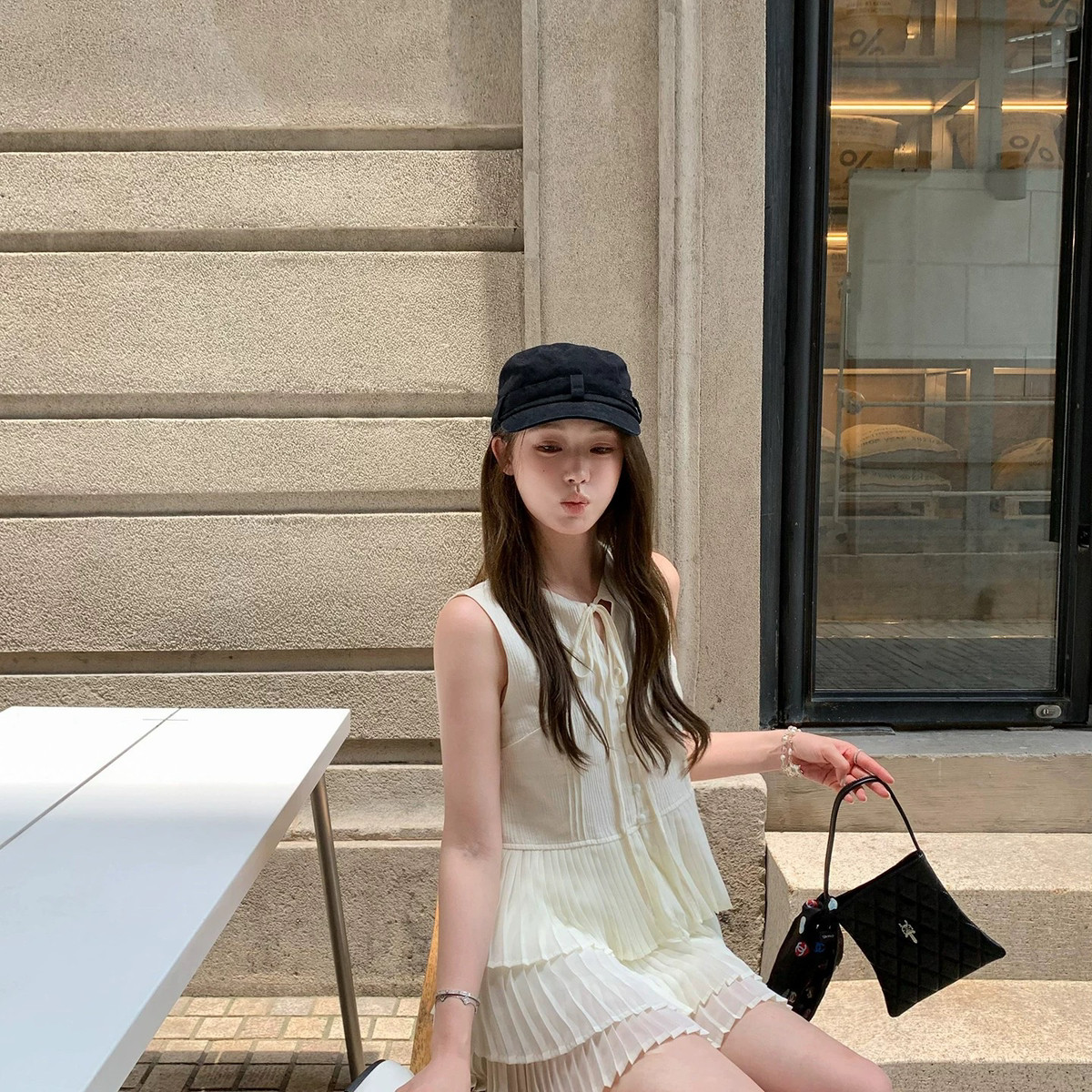 法式气质小衫上衣荷叶边A字半裙套装通勤百搭两件套2026春款韩系