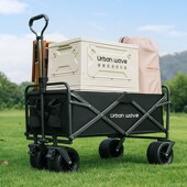 户外野营折叠拉车手推车露营旅B行儿童躺可拖车小营地野餐手推车