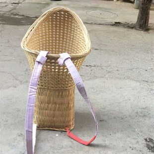 竹编背篓背篼娃娃k婴儿童宝宝小孩凉背篓背筐背椅背带椅子娃娃背