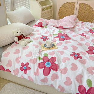 全棉100%被罩纯棉被套单件双人1.5m1.8米床单学生宿舍150x2Z00x23