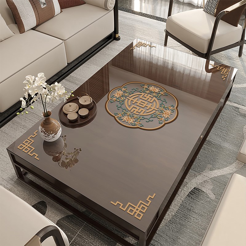 中式镂空软玻璃茶几垫防水防油A防烫客厅餐桌垫免洗防尘家用桌布