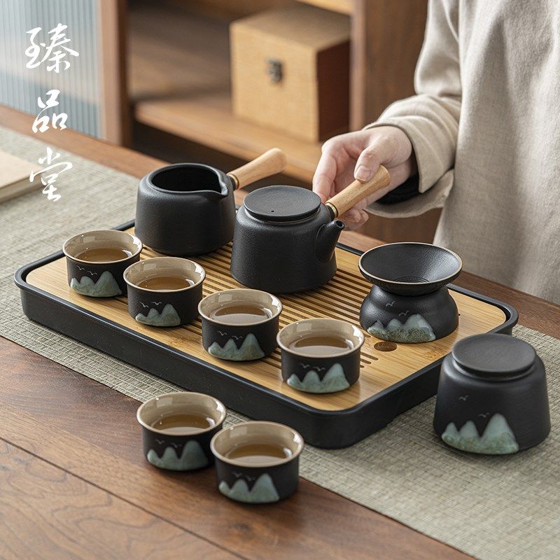 臻品堂 a陶瓷功夫茶具套装家用客厅喝茶侧把茶壶茶杯茶盘送礼茶具,餐饮具,旅行茶具,淘宝优惠券,粉丝福利购,淘宝优惠卷