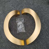 中式 半圆拉手玻璃门拉手推拉移门拉手实心K氧化铝合金木门把手明