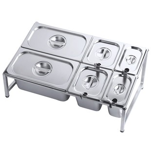 不锈钢伸缩份数盆架奶茶店果酱分装盒小料K盒分数盒架子调料容器