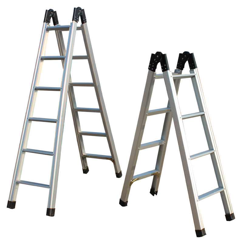 1.5米2米加厚铝合金梯子人字梯家用折叠梯M两用梯一字梯爬梯伸缩