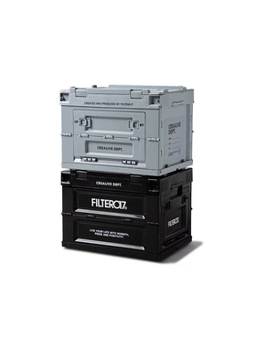 Filter017 户外摺u叠箱露营家居车载储物塑料整理双侧开收纳箱