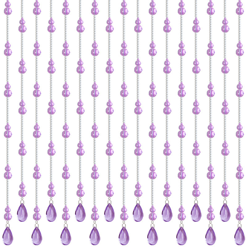 紫色葫芦水晶珠帘k隔断帘卫生间风水帘客厅玄关挂帘卧室门帘免打