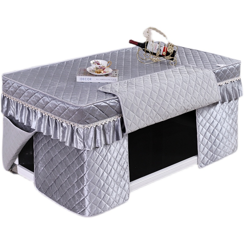 新款加厚电炉罩烤火罩加绒长方形取暖炉茶几桌布罩套Y电烤火炉罩