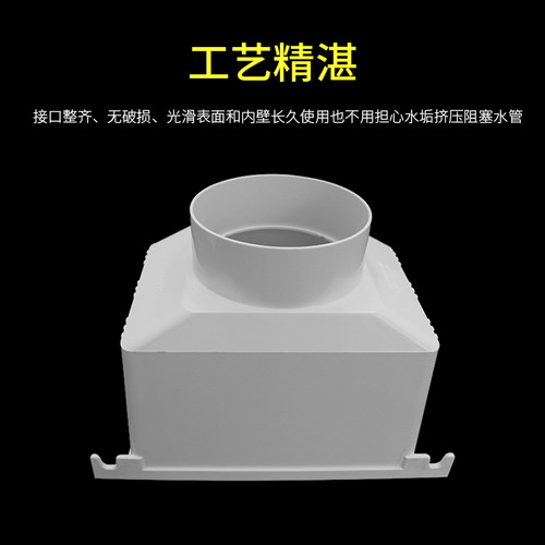 PVC方型110雨水斗n160下水管排水250集水落水漏斗屋面200桥梁水斗