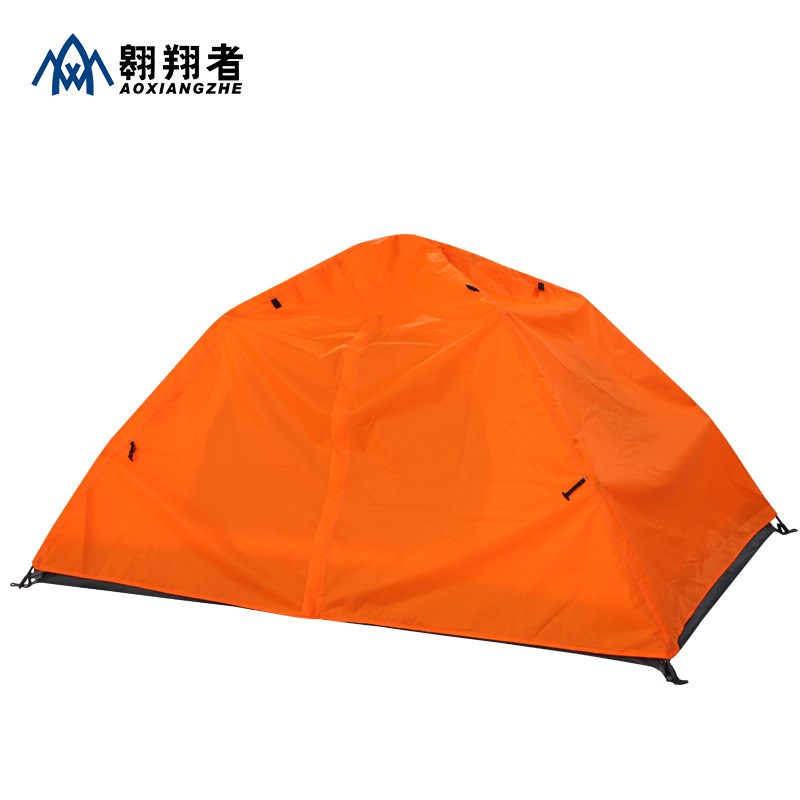户外露营双人帐篷布p手动全自动双门双窗双层加厚防大雨折叠帐篷