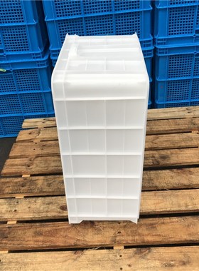 白色食品装肉箱 575-250箱 610*420*260  厨房周V转箱 酒店收纳箱