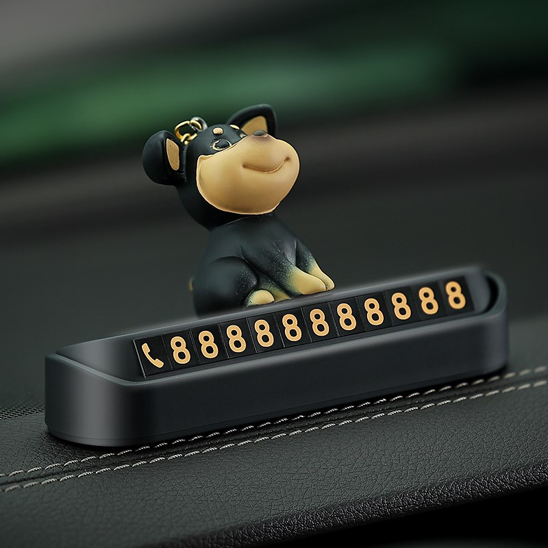 蜜蜂狗汽b车临时停车电话号码牌车载好物移车卡挪车牌车上装饰摆