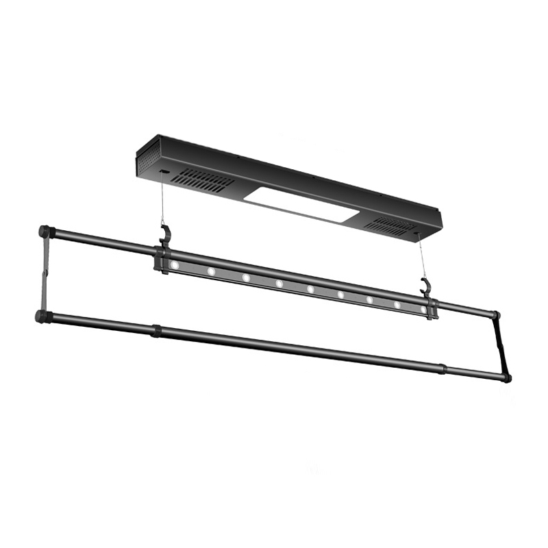 小尺寸单杆电动晾衣架智能小户型阳台凉晒公寓侧装烘W干隐形晾衣