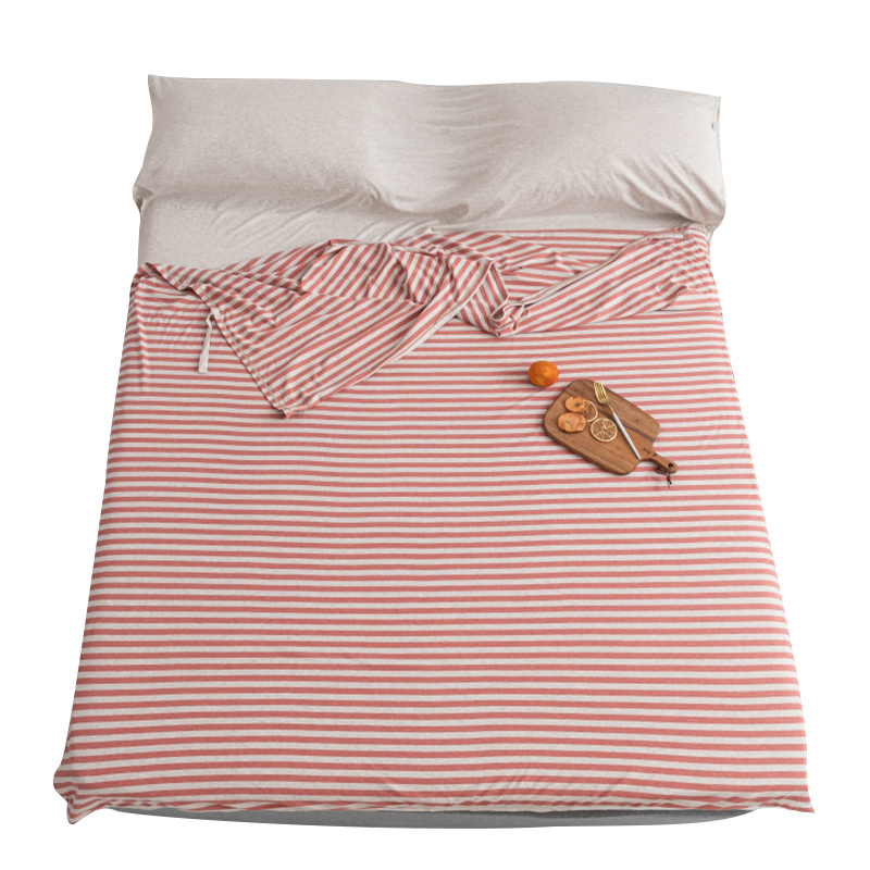 100全棉针织棉旅行隔脏睡袋纯棉天竺棉可携式出差床单Z被套一体式