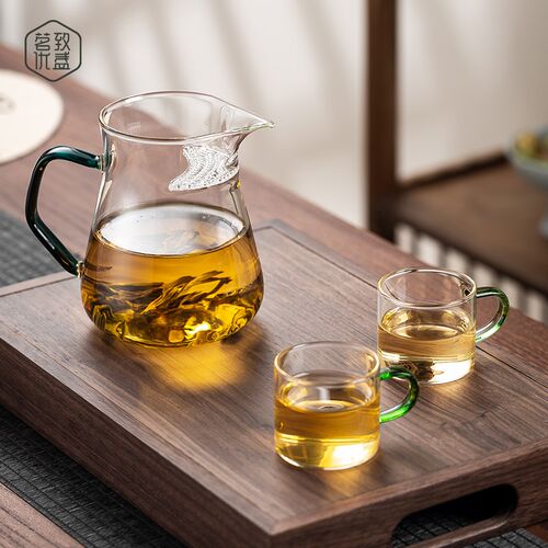 大容量月牙公道杯玻璃壶一体过滤分茶器K泡茶杯冲茶器家用过滤茶