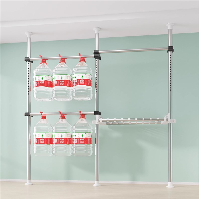 步入式衣帽间架子顶天立地置衣架上D墙落地组装开放卧室晒挂收纳