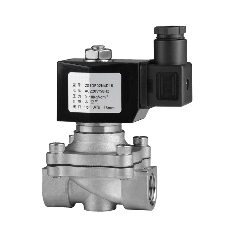 304不锈钢电磁开关阀/常闭式2W水气阀/220V2N4V室外防水电磁阀/6