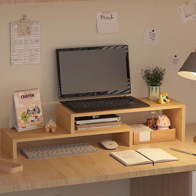 电脑增高架压克力办公室台式显示器支架办L公室笔记本屏幕置物架