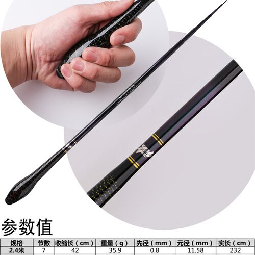 溪流冲钓微物天展竿软鳑鲏小物竿虾虎白条竿手竿P飞蝇竿3.6米28调