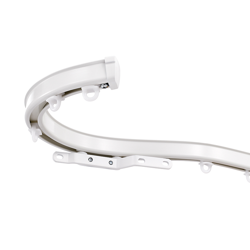 MIFU 米夫 窗帘轨道 静音 x2020流行明装轨道单轨双轨弯轨直轨滑