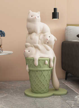 迎宾猫咪装饰客厅大型落地摆件电视柜旁边家居饰品乔迁新居礼品