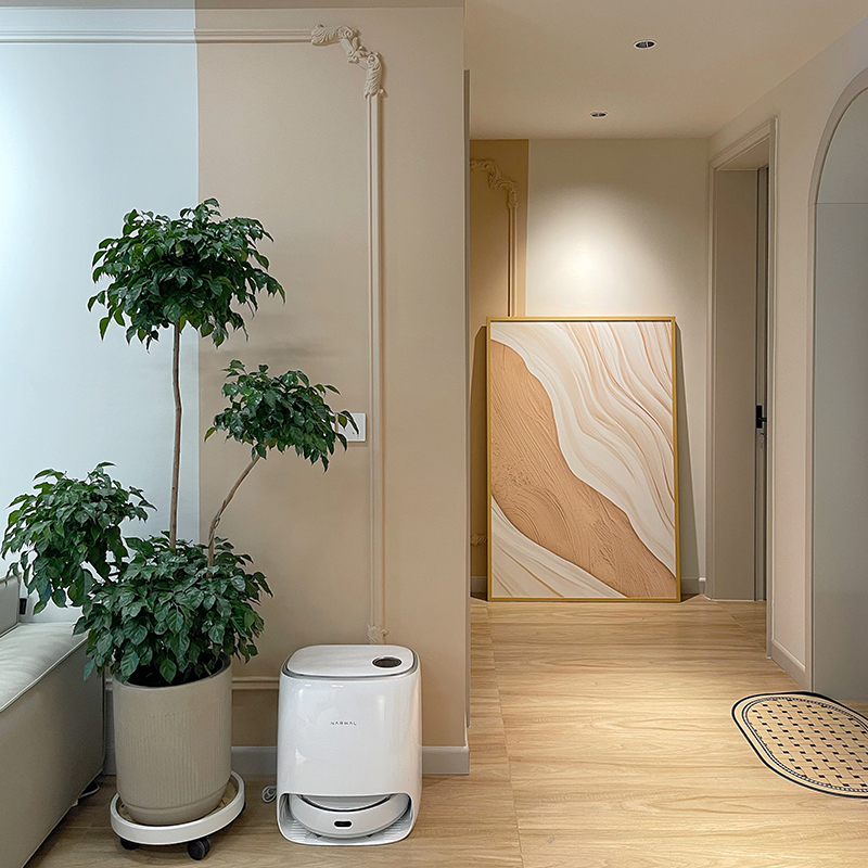 侘寂奶油原木风客厅装饰画沙发背景墙落地摆画抽象肌理玄关挂画