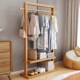 挂衣架落地衣帽架卧室房间衣服收纳神器床边置物架实木开放式 衣柜