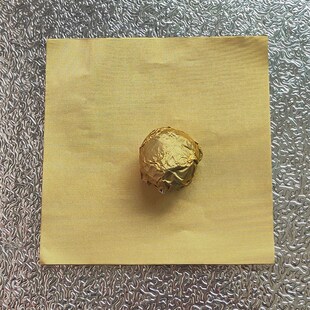 16*16厘米金色锡纸 瓦罐煲汤小金橘桔茶叶包装用细格纹橘纹铝箔纸