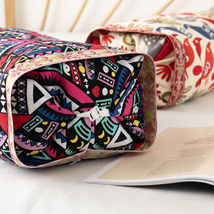 荞麦枕头单人全棉老粗布枕套苦荞麦皮枕芯高低可调节长方形护颈枕