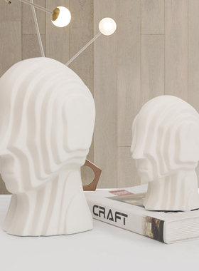 创意家居装饰摆件陶瓷工艺品客厅玄关电视机柜装饰品抽象人物设计