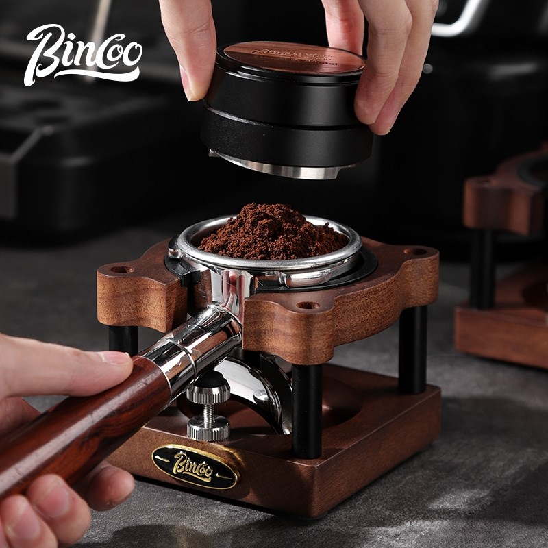 咖啡压粉底座套装意式布粉器压粉器三件套手柄支架填压座收纳底座