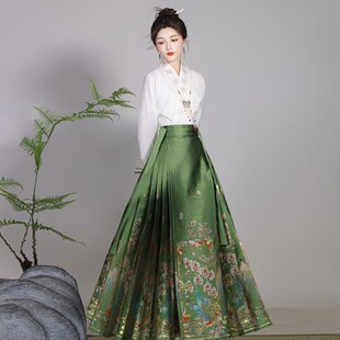 采莲归【化蝶】新款明制马面裙女国风成人日常汉服半身裙敬酒婚服