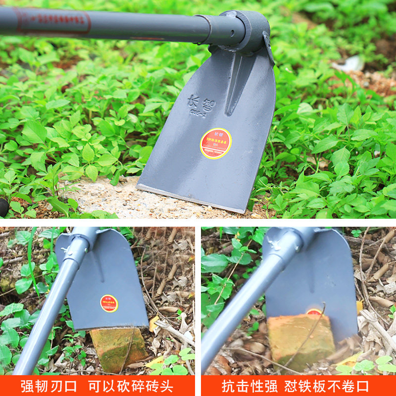 农用户外翻地开山铲子除草耙子铁锹农具种菜种花园艺工具碳钢锄头