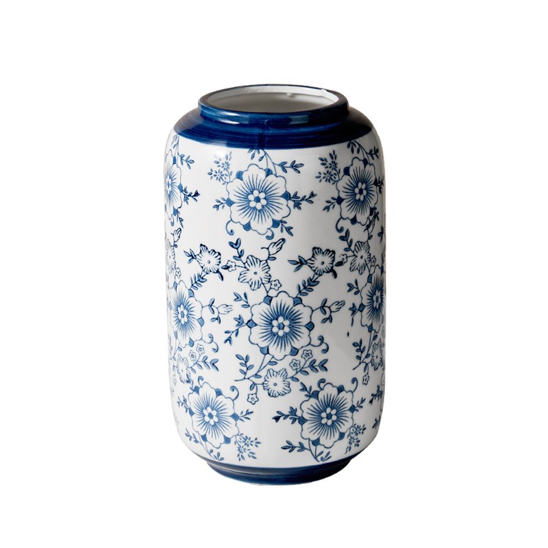 新中式陶瓷花瓶轻奢青花瓷花器客厅中国风玄关茶几插花高级感摆件
