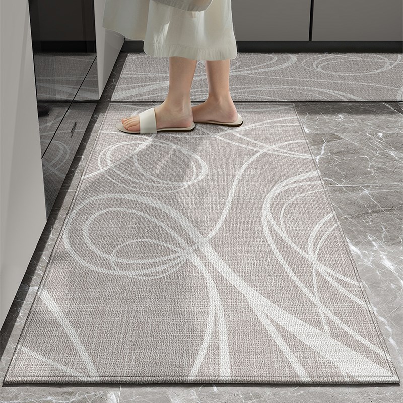 厨房地垫防滑防油防水垫门口耐脏脚垫家用免洗可擦门口免洗脚垫子