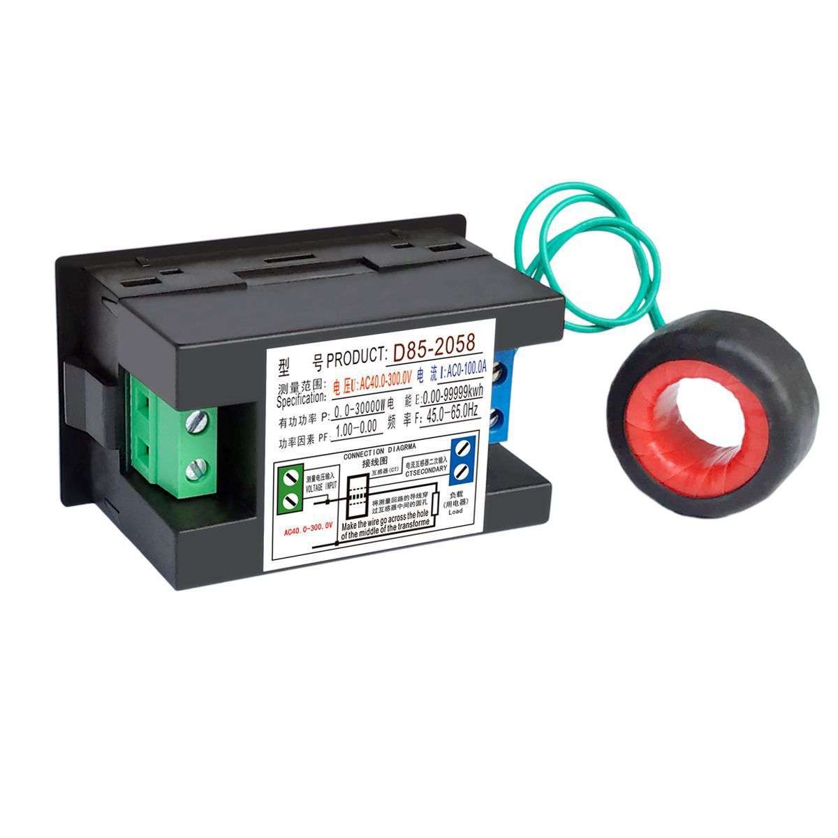 电表多功能电力监测仪交流电压电流频率功率计家用220V数显电度表