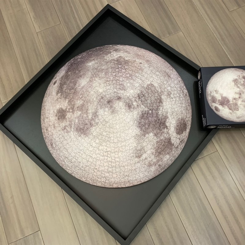 月球1000片拼图框阿波罗金属相框圆形立体画框Q女士纪念500片相框