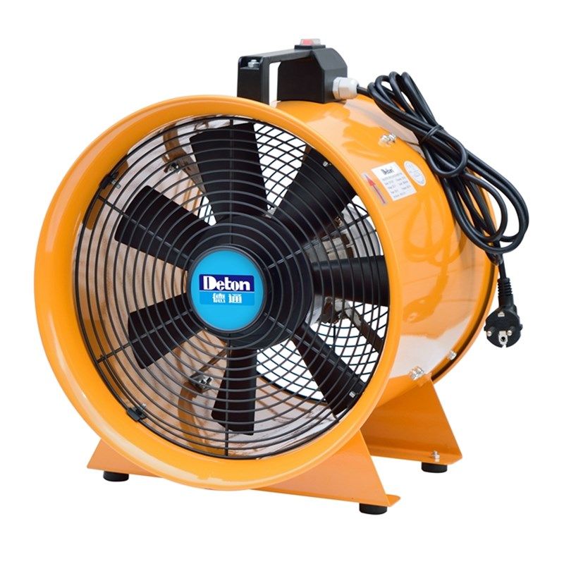 deton德通风机手提式轴流风机12寸工业管道排换气扇通风机pzvt-30