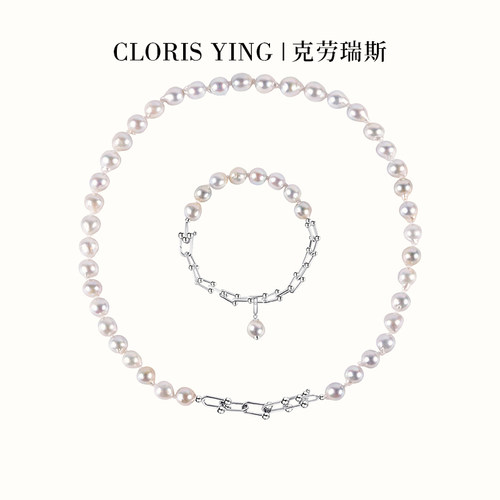 CLORIS YING马蹄海水巴洛克珍珠项链珍珠珠串轻奢毛衣链手链
