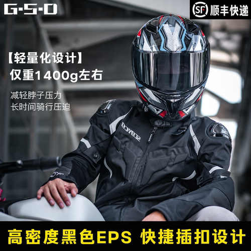GSD碳纤维全盔3C认证防雾四季