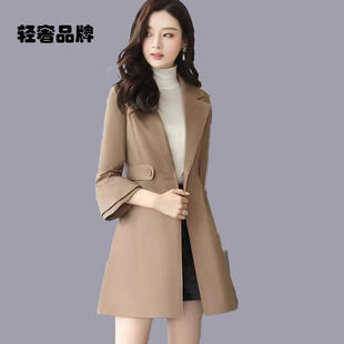 朗姿约定风衣女中长款2026春秋季新款秋天时尚气质收腰显瘦外套