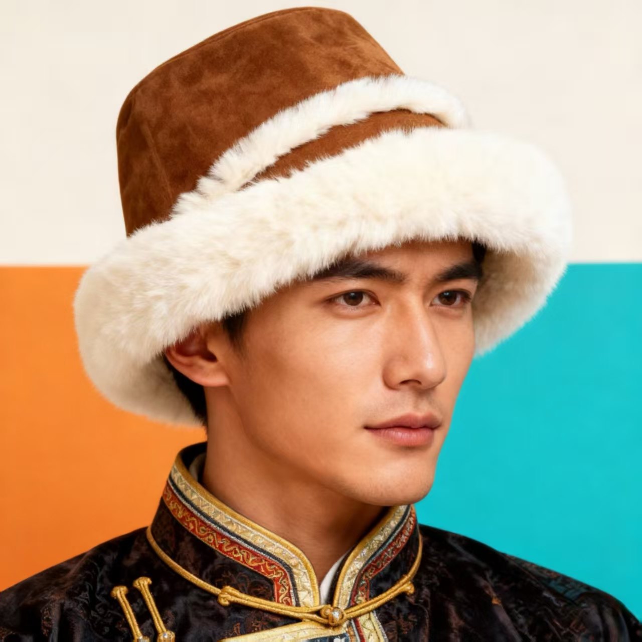 冬季麂皮绒保暖毛绒渔夫帽女民族风百搭防寒加厚保暖盆帽蒙古帽男,服饰配件/皮带/帽子/围巾,帽子,淘宝优惠券,粉丝福利购,淘宝优惠卷