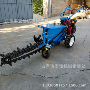 厂家供应链条式开沟机 大葱大姜种植开沟机  192风冷链条式开沟机