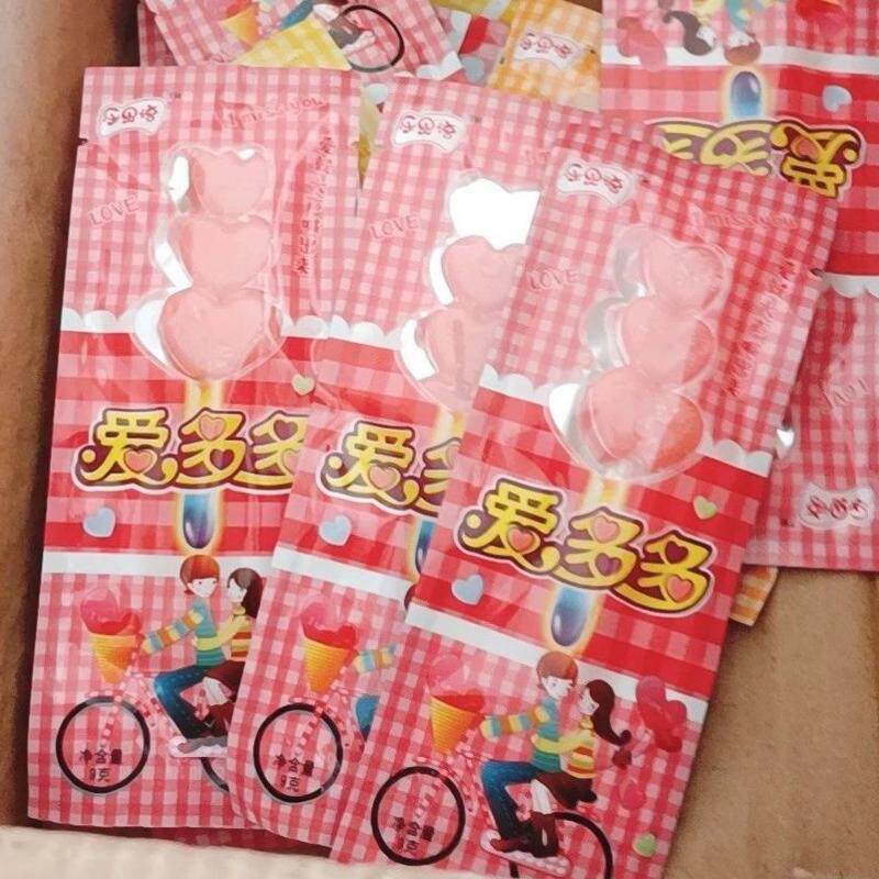 网红喜糖心形爱多多水果味棒糖情侣奖励学生儿童
