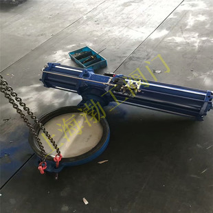 D671X-10 铸铁软密封蝶阀 DN350 橡胶密封气动对夹蝶阀
