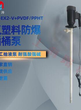 HP-EX2-V+PPHT-HH-700耐腐蚀油桶泵手提式抽液泵隔爆式调速插桶泵