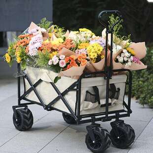 夜市鲜花陈列展示架摆花花店门口花束圣诞折叠摆摊卖花小推车