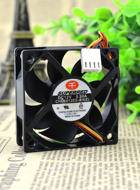 原装千红 CHD6012ES-AH 6CM6020 12V0.30A 4针PWM 静音 散热风扇