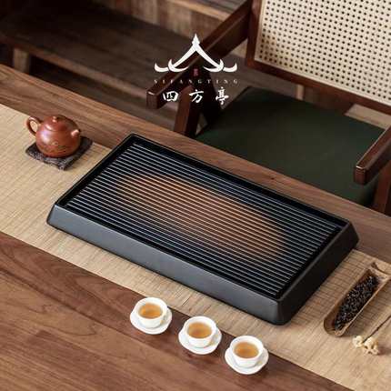 茶盘家用2024新款大号客厅茶台茶海茶具排水托盘小型竹制干泡盘