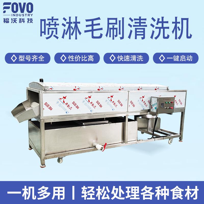水循环紫菀白及清洗机连续式南瓜平行毛刷清洗机释迦果清洗设备